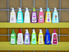 there are many different types of hand soaps on the shelf