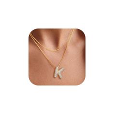 PRICES MAY VARY. 𝐓𝐖𝐎 𝐒𝐄𝐏𝐀𝐑𝐀𝐓𝐄 𝐍𝐄𝐂𝐊𝐋𝐀𝐂𝐄𝐒: This set includes a Satellite Chain Necklace, a Box Chain Necklace, and a 3D Balloon Initial Letter Pendant. Wear them together or separately for versatile styling. Both necklaces have adjustable lengths, with the shorter one also doubling as a satellite bracelet. Perfect for layering with other pieces. 𝐆𝐎𝐋𝐃 𝐈𝐍𝐈𝐓𝐈𝐀𝐋 𝐍𝐄𝐂𝐊𝐋𝐀𝐂𝐄 𝐒𝐈𝐙𝐄: The Box Chain Necklace measures 18" with a 2" extension, and the Satellite Chain Ne Satellite Bracelet, 3d Balloon, Bubble Letter Necklace, Letter Necklace Gold, Name Choker, Alphabet Pendant, Gold Bubbles, Bubble Letter, Initial Necklaces