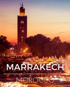 the marrakeh festival in morocco is lit up at night