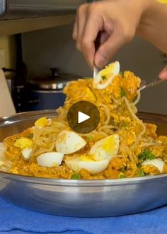 a person is cutting up food in a bowl