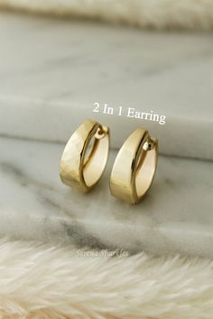 10k Solid Chunky Gold Huggie Earrings, Light Weight Earrings, Everyday Earrings for Gift, Real Gold Huggies, 2 In 1 Design Earrings!! Care for your sensitive ears, Nickel free, Hypoallergenic. Metal: Solid Yellow gold Gold Purity: 10k Stamp: 10k or 417 (417 Stamp means 10-karat gold) Width: 5mm Outer Diameter: 12.5mm  Inner Diameter: 11mm  PACKAGE  Can be Gift packed on request. Gift packaging includes Jewelry box, Ribbon or Bow and your personalized message.  SHIPPING  All jewelry are neatly pa Handmade Round Huggie Earrings, 14k Gold Clip-on Huggie Earrings For Gifts, Nickel Free Huggie Earrings For Anniversary, Anniversary Clip-on Huggie Earrings, Yellow Gold Cartilage Earrings For Anniversary, Hypoallergenic Drop Cartilage Earrings For Anniversary, Anniversary Cartilage Drop Earrings With Ear Wire, Anniversary Drop Earrings With Ear Wire, Chunky Gold Earrings