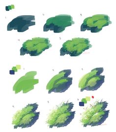 an image of different shapes and sizes of trees