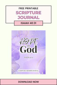 the bible's new book, hope in god is available for free printable