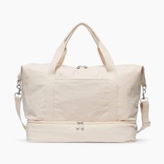 Catalina Deluxe - Weekender & Duffel Bag - Natural Organic Canvas - Lo & Sons Bag With Shoe Compartment, Carry On Travel, Canvas Weekender Bag, Mens Gym Bag, Suitcase Handle, Large Suitcase, Weekend Travel Bags, Hospital Bag, Gym Bags