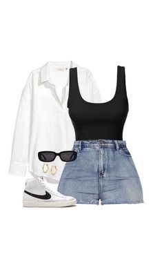 Cute Casual Outfits For Brunch, Spring Break In Mexico Outfits, Basic Outfits Hot Weather, Outfits W Biker Shorts, Outfits Trending 2023, Fancy Meeting Outfits, Summer Trends Outfits Casual 2023, Casual Grad Party Outfit, Outfit Ideas Theme Park