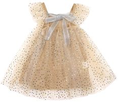 PRICES MAY VARY. Design: The baby girls tutu dresses is designed with cap sleeve/sleeveless, A-line and knee length. There are two straps on the back to adjust the length of the shoulder straps. There are lots of sequins printed on the clothes to make your little one look very shiny and classy. Material: The toddler girls tulle tutu dress is made of high quality soft cotton lining and polyester mesh blended, make your girls body comfortable and breathable skin-friendly. Occasion: This tutu dress Gold Baby Dress, Layered Dresses, Tutu En Tulle, Black Tulle Dress, Tulle Tutu Dress, Girls Tutu Dresses