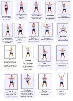 an exercise poster showing the different poses and postures