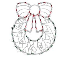 an image of christmas lights in the shape of a snowman ornament on a white background