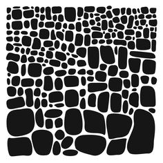 a black and white image of rocks in the shape of a rectangle, on a white background