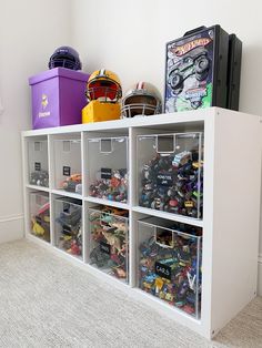 kids toy storage ideas small spaces playroom organization Storage Ideas For Kids, Toy Room Storage, Toy Storage Ideas, Toy Room Organization, Bloxburg Basement, Toy Storage Solutions, Big Boy Bedrooms