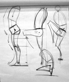 an image of a drawing on paper with lines and shapes in the form of people