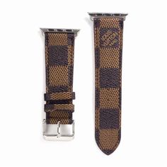 Iconic Monogram and Checkerboard Design: This strap showcases the classic Louis Vuitton monogram combined with the distinctive checkerboard canvas, offering a timeless and sophisticated look. Premium Leather Construction: Crafted from high-quality leather, the strap provides exceptional durability and comfort, ensuring it remains stylish and functional through daily wear. Adjustable and Secure Fit: The strap is designed to fit various wrist sizes, featuring an adjustable buckle for a secure a... Gucci Apple Watch Band, Louis Vuitton Watches, Apple Watch バンド, Apple Watch Nike, Smart Watch Apple, Bracelet Apple Watch, Fashion Guide, Apple Watch Bands Leather, Apple Watch 38mm