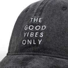 The TGVO "Cap" Are you looking for a cotton cap to complete your style when the sun comes out? Would you like a trendy fashion accessory to show off your positivity? You can't go wrong with our new The Good Vibes Only cap!The big draw of our TGVO cap is definitely its very vintage style. Made of high quality cotton, our streetwear cap is perfect for enhancing your style with class.Finally, this cap is made for both men and women, there will be no jealousy! Several variations of this cap are avai Summer Hip Hop Baseball Cap With Curved Bill, Hip Hop Summer Baseball Cap With Curved Bill, Hip Hop Style Curved Bill Baseball Cap For Summer, Hip Hop Cotton Trucker Cap, Hip Hop Cotton Trucker Hat, Cotton Hip Hop Trucker Hat, Hip Hop Cotton Dad Cap, Hip Hop Cotton Hat With Curved Bill, Cotton Hip Hop Dad Cap