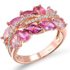 Gorgeous And Show Stopping Ruby, Pink Sapphire, And Diamonds Ring In A Vintage Marquis Cut Eternity Wedding Band Setting Nwot * Approximately 4 Cttw In Heirloom Setting * Lab Created Rubies And Pink Sapphires * Vintage Marquise Cut * Inlaid With Shimmering Pave Simulated White Diamonds * 14k Rose Gold Plating * Hallmark Stamped 925 Sterling Silver Measurements Are Approximate Pink Diamond Wedding Rings, Pink Sapphire Diamond Ring, Pink Wedding Rings, Cheap Engagement Rings, Wedding Ring Sizes, Diamond Engagement Wedding Ring, Sapphire Diamond Ring, Pink Ring, Flowers Leaves