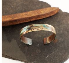 "Our bronze cuff is hand forged from rich jewelers bronze. Cuffs are hammered for texture and then aged in an organic solution to give it a verdigris patina. The aging process creates a different, unique patina on each piece. No two bracelets are exactly alike. A true one of a kind just like you. The Date of your choice is hand stamped into the bracelet. Bronze is the traditional gift for the 8th and 19th anniversary. *SIZING* The circumference of each cuff is the size in inches plus a 1.25\" to Artisan Hand Forged Cuff Bracelet As Gift, Artisan Hand Forged Cuff Bracelet Gift, Artisan Hand-forged Cuff Bracelet As Gift, Unique Hammered Bangle As Gift, Bronze Hand Forged Cuff Bracelet As Gift, Bronze Hand Forged Cuff Bracelet Gift, Hand Forged Bronze Cuff Bracelet For Gift, Hand Forged Bronze Cuff Bracelet Gift, Artisan Hammered Bronze Bracelets