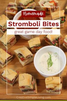 homemade stromboli bites are great game day appetizer for the family