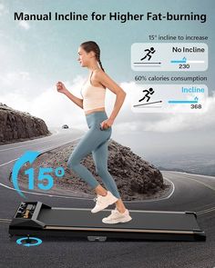 Amazon.com : Walking Pad with Incline, Under Desk Treadmill, Portable Treadmills for Home Office, 4 in 1 Walking Running Machine Manual Incline, Compact Treadmill 265LB Capacity with Remote Control : Sports & Outdoors