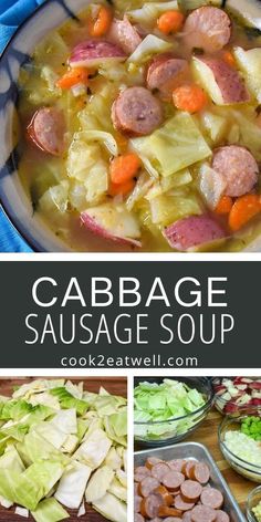 cabbage sausage soup is an easy and delicious dinner