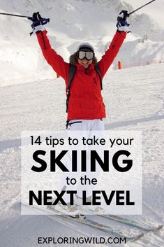 It can be tough for intermediate downhill skiers to break into more advanced terrain, but I promise you can do it. Here are 14 actionable skiing tips you can try right now to get comfortable skiing harder runs this winter. #skiing #skitrip #skiseason #skiingadvice #skitips Skiers Workout, Ski Workout Training, Snowboarding For Beginners, Snowboarding Tips