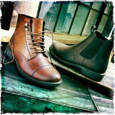 Eastland Men's High Fidelity and Daily Double Boots #eastlandshoe #boots #eastlandshoe Men's Casual Dress, Eastland Shoes, Cap Toe Boots, New England Style, England Style, High Fidelity, Cap Dress, Mens Casual Dress, Toe Boots