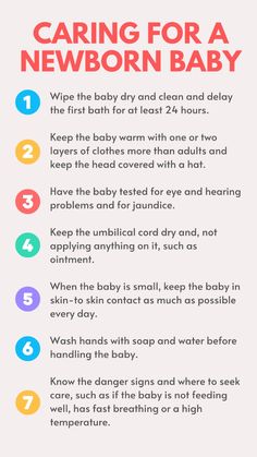 the baby's first steps to caring for a newborn