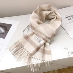 white soft scarf women's new autumn and winter thick warm couple scarf fashion everything very beautiful Cozy Scarf Aesthetic, White Scarf For Cold Weather In Fall, White Cozy Scarves For Fall, Warm Beige Scarves For Fall, Warm Beige Scarf For Fall, Cozy White Scarves For Fall, Cozy White Scarf For Fall, Cozy White Winter Scarves, Trendy Beige Scarf For Winter