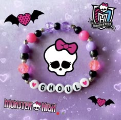 Monster High Bracelet, Softie Aesthetic, Kidcore Indie, 2000s Indie, Fandom Jewelry, Turquoise Wrap Bracelet