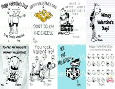 THIS IS A DIGITAL FILE TO PRINT AT HOME, NOT A PHYSICAL PRODUCT. Paper cards available in shop if you are unable to print at home :]  File is 7.18 MB, color file. Best if printed in landscape. File is one page of 8 cards, arranged ready to cut :] no print limit. Kid Valentines, Vday Cards, Diary Of A Wimpy, Diary Of A Wimpy Kid, Wimpy Kid, You're My Favorite, Valentines For Kids, Valentines Diy, Kids Cards