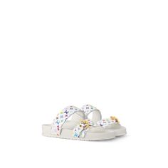 Products by Louis Vuitton: LV x TM Bom Dia Flat Comfort Mule Shoes Louis Vuitton, Holiday Gifts For Men, Micro Bags, Louis Vuitton Official Website, Ballerina Pumps, Takashi Murakami, Buckle Shoes