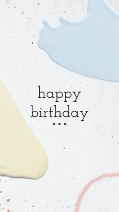 a birthday card with two different shades of blue and white