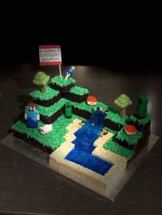 a cake that is made to look like a park