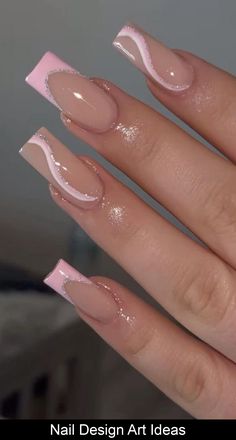 21+ Heart Nails That Are Perfect For Valentine’s Day We only feature products that we hope you will love. We may earn a commission i... Cute White Nails Designs For Acrylics, White Acrylics Design, Gel Nails French Tip Designs, French Tip Nails With Design Pink, Nails Pink With Design, Inspo For Nails, Light Pink Nails Design Ideas, Nail Inspo For Holiday, Cute Nails Acrylic 2024 Simple