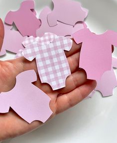 Add a touch of sweetness to your party with these pink baby bodysuits cutouts - 100 pieces Spread them on your table to make your coquette themed event even cuter. Matching banner : www.etsy.com/listing/1724312098 Matching cupcake toppers: www.etsy.com/listing/1712804330 - they are made to order - they one sided, the back side is white - they measure aprox. 2" x 1.8" - they are made heavy card stock PLEASE CHECK THE SHOP ANNOUNCEMENT TO SEE CURRENT PROCESSING TIME They will be shipped via USPS First Class with tracking number. If you would like to upgrade to Priority Mail you will have that option when you checkout ( domestic orders only). Please remember that we do not hand deliver the packages!  We have no control over postal transit time nor do we guarantee delivery dates!  NOTE : compu Cute Pink Onesie For Gender Reveal, Baby Shower Decor, Pink Baby Shower, Shower Decor, Pink Baby, Shower Decorations, Chicago Il, Baby Shower Decorations, Cupcake Toppers