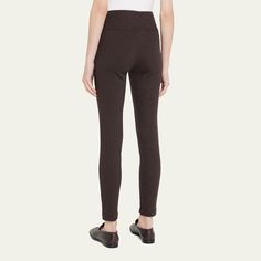 Theory leggings with extended yoke at front and back High-rise waistband Flat front Second-skin fit Ankle length Pull-on style Polyester/cotton/polyamide Dry clean Ankle-length Elastane Leggings For Loungewear, Fitted Full-length Pull-on Leggings, Stretch High-waisted Pull-on Leggings, Stretch High-waisted Leggings, Fall Pants With Elastic Waistband And Tight Fit, Fall Tight Pants With Elastic Waistband, Elastic Full-length Fall Leggings, Elastic Full-length Leggings For Fall, Full-length Stretch Leggings For Fall