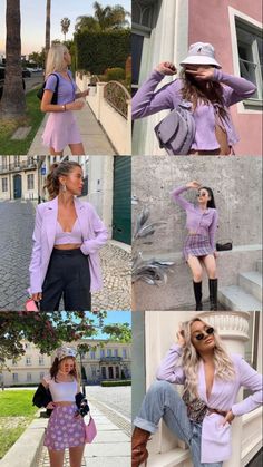 Angel Core Aesthetic Outfits, Purple Outfit Aesthetic, Purple Lifestyle, Outfits Purple, Lavender Outfit, Collage Wallpapers, Angel Core, Purple Outfit, Outfit Inspired