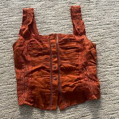 Super Cute, Coconut Shell, Crop Shirt, Lace With Buttons, Unbelievably Adorable Brown Crop Top For Vacation, Y2k Cotton Crop Top, Fitted Cropped Hippie Tops, Brown Summer Beach Crop Top, Brown Bohemian Sleeveless Crop Top, Fitted Bohemian Brown Crop Top, Burgundy Fashion, Beautiful Lingerie, Fp Movement