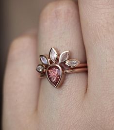 Oregon Sunstone Ring With Matching Rainbow Moonstone Band in | Etsy Sunstone Engagement Ring, Sunstone Ring, Oregon Sunstone, Moonstone Engagement, Morganite Engagement, Morganite Engagement Ring, Morganite Ring, Engagement Bands, Gold Jewelry Fashion