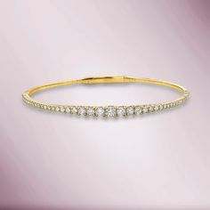 Elegant Cuff Bracelet With Brilliant Cut, Elegant Yellow Gold Cuff Bracelet With Diamond Accents, Elegant Bangle Cuff Bracelet With Brilliant Cut, Elegant Brilliant Cut Cuff Bracelet, Elegant Bangle With Vvs Clarity For Everyday Luxury, Elegant Vvs Clarity Diamond Bangle Bracelet, Classic Bangles, Diamond Bangles, Diamond Bangles Bracelet