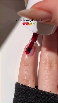 Elevate your summer nail game with these fun and trendy red squiggle designs. Perfect for beginners and nail art enthusiasts alike, these playful nails will add a pop of color and personality to your look. Follow our simple step-by-step guide to achieve this chic and eye-catching nail art at home. Stay stylish and on-trend this summer with these easy DIY red squiggle nails! #SummerNails #NailArt #DIYNails #RedNails #SquiggleDesigns Fall Nail Art Ideas, Pink Nail Art Designs, Nail Art Diy Easy, Cute Simple Nails, Fall Nail Art Designs, Nail Art At Home, Pink Nail Art