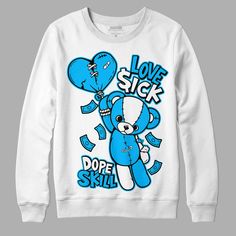 Get your product: Unc 1S Low Dopeskill Sweatshirt Love Sick Graphic
1. PRODUCT INFORMATION:

Proudly printed in America
5.3 oz, unisex fit
Heavy cotton, classic midweight fabric
Material: 100% cotton | Dark Gray: 50% cotton:50% polyester | Light Gray: 90% cotton:10% polyester
Double-needle stitched neckline, bottom hem, and sleeves
Quarter-turned to eliminate center crease
7/8 inch collar
Tear-away label
Machine-wash safe
Copyrighted artwork
2. SIZE CHART:
3. RETURN:
We will gladly issue you a r Urban Hip Hop, Lucky Green, Love Sick, Label Machine, Accessories Packing, Matching Jordans, Hip Hop Streetwear, Statement Shirt, Jordan 5