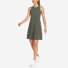 Women's Coastal Breeze Active Dress | Eddie Bauer Outlet Active Dress, Coastal Breeze, Empire Waistline, Model Show, Summer Activities, Spandex Fabric, Eddie Bauer, Casual Style, Color Options