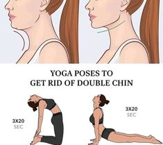 a woman doing yoga poses to get rid of double chin