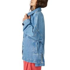 We love the Free People Madison City Denim Jacket for its classic design and comfortable fit. Carefree vibes flow free with the oversized fit, and a button-up and collard design brings the style. The Madison City Denim Jacket is made with a soft cotton twill and has two oversized chest pockets and two pockets for our hands. Trendy Washed Collared Denim Jacket, Medium Wash Shacket With Pockets For Spring, Urban Denim Utility Jacket With Relaxed Fit, Casual Medium Wash Shacket, Relaxed Fit Medium Wash Shacket With Pockets, Denim Shacket With Relaxed Fit And Pockets, Casual Everyday Washed Shacket, Trendy Collared Denim Blue Outerwear, Spring Denim Washed Shacket