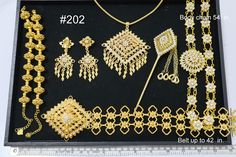 Gold color metal plating jewelry sets. great for traditional Thai/ Khmer/ Laos costumes. Care instructions: keep in zip lock bag. Note: -Due to the difference between different monitor, the picture will not reflect the actual color of the item. We guarantee the style is the same as shown in the pictures. Thank you for your interest and wish you enjoyed Shopping :) Sawasdee (-/l\-) Traditional Handmade Gold Sets, Elegant Handmade Gold Set, Festive Handmade Gold Sets, Gold Jewelry Sets For Traditional Ceremonies And Festivals, Handmade Gold Sets For Gift, Thai Accessories, Thai Outfits, Thai Wedding Dress, Thai Clothes