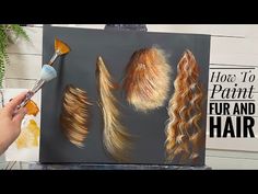 a person is painting some hair on a canvas