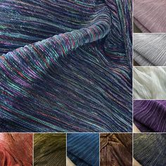 different colors of yarn are shown in this collage, including multi - colored threads