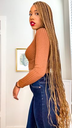 Blond And Ginger Box Braids, Ginger Blonde Hair On Black Women Braids, Orange And Blonde Braids Black Women, Blonde And Orange Braids, Strawberry Blonde Braids, Copper And Blonde Braids, Red And Blonde Braids, Braids Blonde, Faux Loc