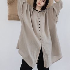 ★Please leave your phone number to me while you place the order! ★Material: linen cotton **.♥.**'.♥.**'.♥.**'.♥.**'.♥.**'.♥.** Size Measurements: Size(L) shoulder is 62 cm/24.4'' sleeve is 35 cm/13.8'' bust is 156 cm/61.4'' length is 93 cm/36.6'' The model height is 160 cm, weight is 45KG ♥Custom-made♥ Please tell me your Weight, Height, Bust measurement. The basic measurements we need for making your order. Custom order need extra $15 and more one week. Spring Relaxed Fit Ramie Shirt, Spring Relax Fit Ramie Shirt, Oversized Cotton Tunic For Summer, Summer Cotton Lagenlook Shirt, Spring Lagenlook Blouse Relaxed Fit, Spring Cotton Button-up Tunic, Oversized Cotton Blouse In Lagenlook Style, Oversized Cotton Lagenlook Blouse, Oversized Linen Button-up Blouse