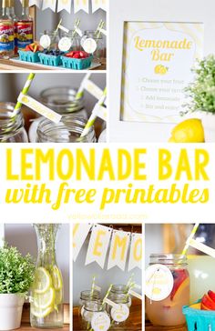 lemonade bar with free printables