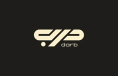 the logo for an electronic company, darb is shown in white on black background